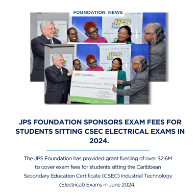 JPS Foundation Sponsors Exam Fees for Students Sitting CSEC Electrical Exams in 2024, Largest Cohort to receive sponsorship since 2016